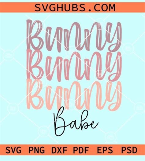 Bunny Babe Retro Svg Retro Easter Svg Bunny Babe Svg Easter Bunny Svg Easter Gift Svg