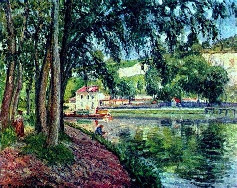 Summer Fishing Camille Pissarro Camille Pissarro Landscape Trees