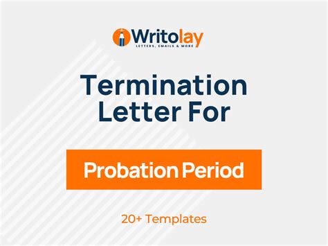 Probation Period Termination Letter: 4 Templates - Writolay 