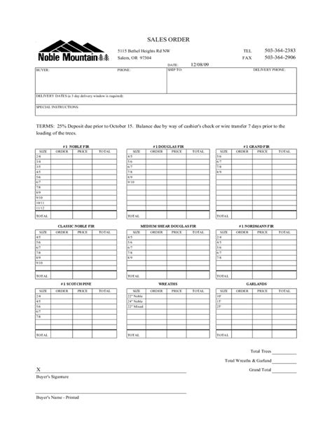 Sales Order Template - 4 Free Templates in PDF, Word, Excel Download