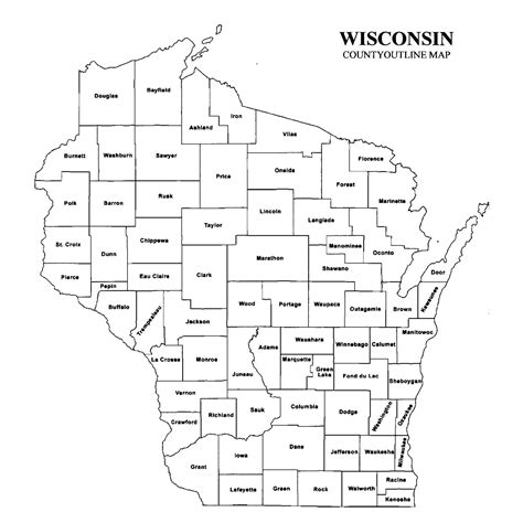 map of counties in wisconsin 8