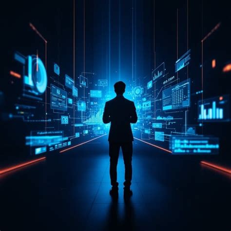 futuristic tech workspace image   stockcake