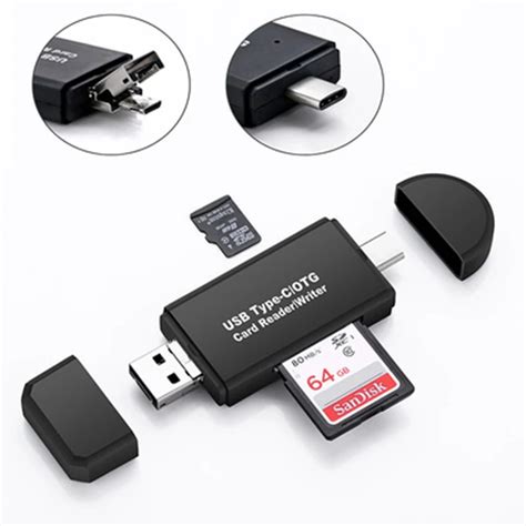 In Type C Micro Usb Otg Micro Sd Tf Sd Card Reader For Samsung Galaxy