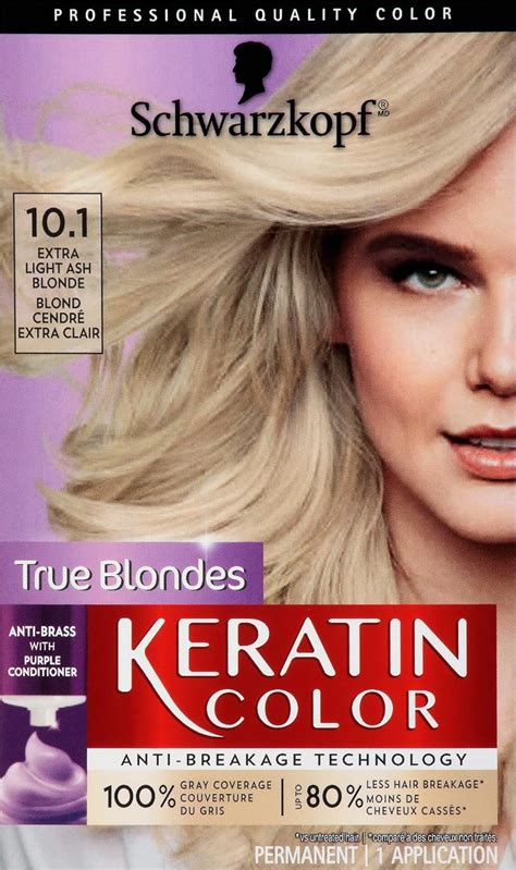 Amazon Schwarzkopf Keratin Color Permanent Hair Color Cream Extra Light Ash Blonde