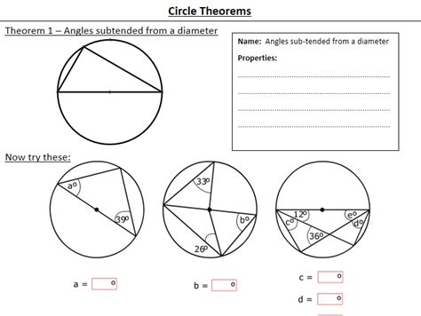 Circle theorems - notes, questions and answers | Teaching Resources