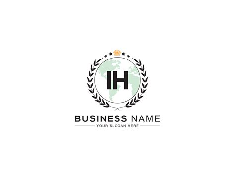 Monogram Ih Logo Letter Creative Crown Three Star Ih Letter Logo Icon