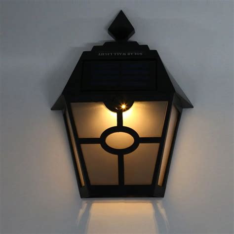 2 Leds Solar Light Garden Pathway Solar Powered Hexagonal Led Wall Lamp Landscape Light