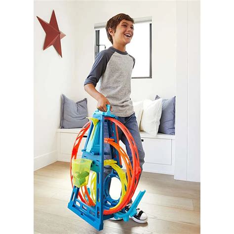 Hot Wheels Track Builder Unlimited Triple Loop Kit French Multicolor Kidinn