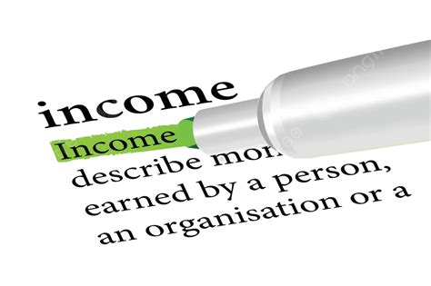 income dictionary definition   white background underlined salary