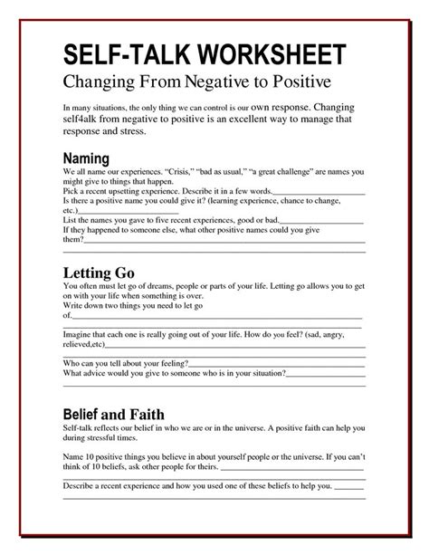 Anger Replacement Therapy Worksheets