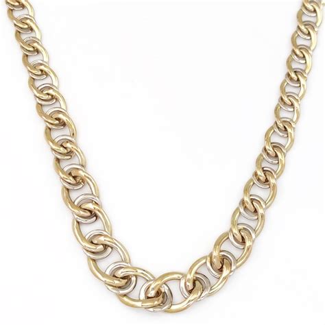 Kt White Gold Yellow Gold Necklace Catawiki