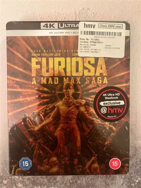 FURIOSA A MAD MAX SAGA 4K UHD Blu Ray STEELBOOK HMV Edition New