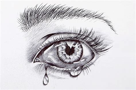 How To Draw A Crying Eye Step By Step