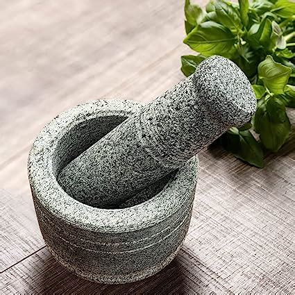 Ezahk Stone Mortar And Pestle Set For Spices Okhli Masher Khalbatta