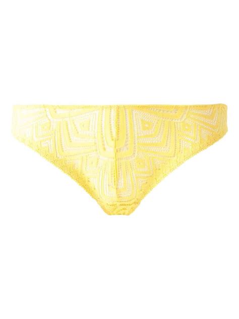 Tanga brésilien NINA Morgan Lingerie Jaune Kiabi