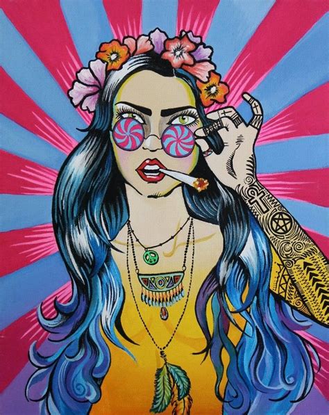 Trippy Hippie Art - 736x927 Wallpaper - teahub.io