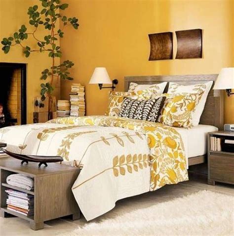 Bedroom , Therapy Bedroom Colours : Yellow Bedroom Colours With Floral