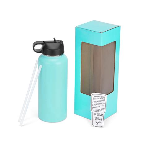 Makerflo 32 Oz Teal Hydro Powder Coated Tumbler 25 Pack Ideal For DIY