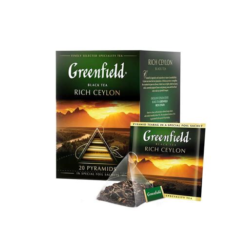 Чай Greenfield Rich Ceylon черный, пирамидки, фольгированные 20 ...