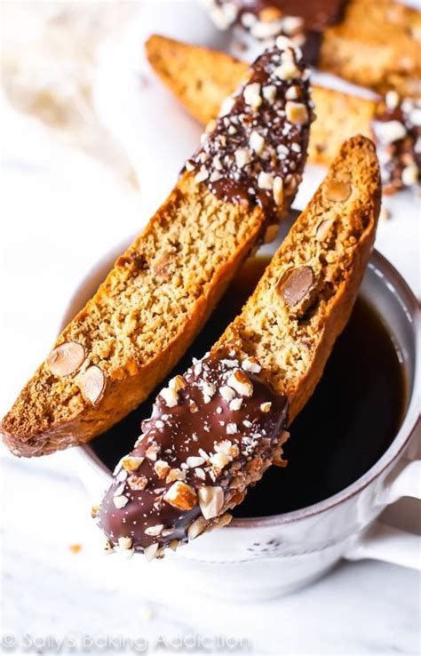 Chocolate-Dipped Almond Biscotti - Sally's Baking Addiction