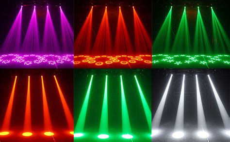 UKing Moving Head LED 100W Disco DJ Bühnenlicht Lichteffekt 8 Muster 8 ...