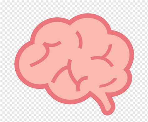 A Pink Brain On A Transparent Background