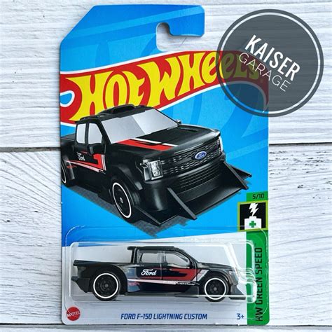 Hot Wheels Ford F Lightning Custom Black Shopee Malaysia
