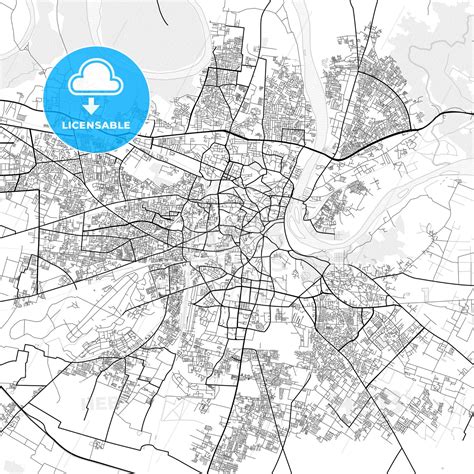 vector  map  agra india hebstreits