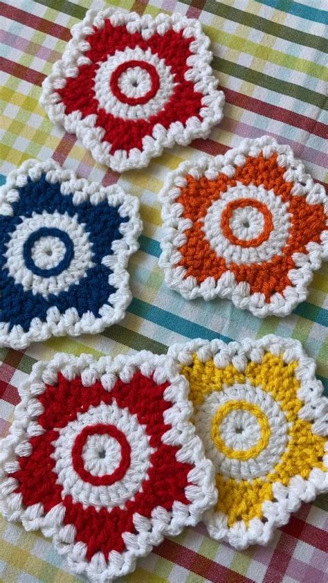 Star Coaster Crochet Pattern Pdf File With Step By Step Photo Etsy Uk [video] [video