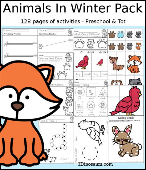 animals  winter themed packs  dinosaurs worksheets library