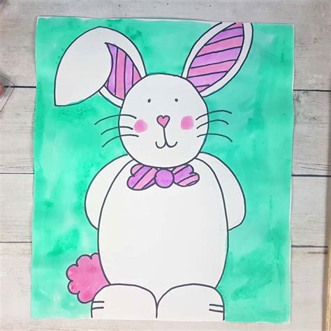 Easter Bunny Directed Drawing | This easter bunny directed drawing will