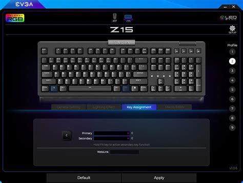 Evga Z Rgb Gaming Keyboard Rgb Backlit Led Hot Swappable Mecha