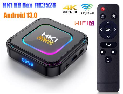 HK1 RBOX K8 Android 13 TV BOX RK3528 4G 32G 64G Wifi H 265 4K HDR Set