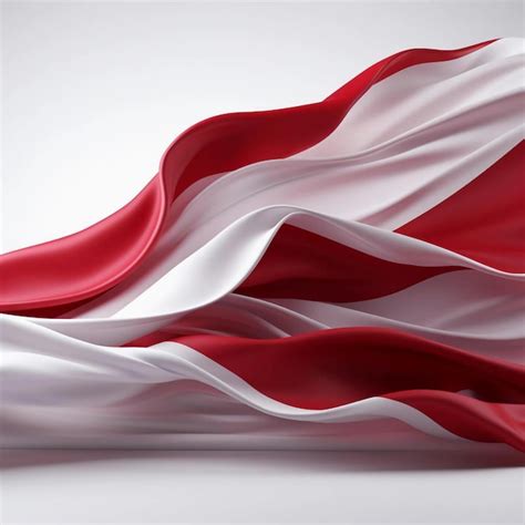 Premium Ai Image Red And White Silk Background Red And White Flag