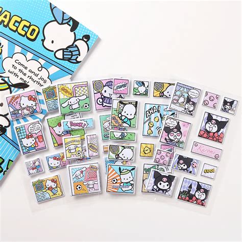 Sanrio Characters Comic Style Puffy Sticker Sheet Kawaiienvy
