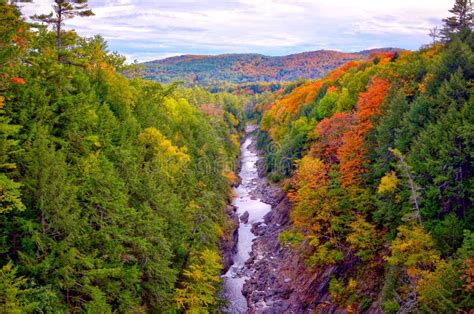 Quechee Gorge At Quechee State Park Stock Photo Image Of Autumn