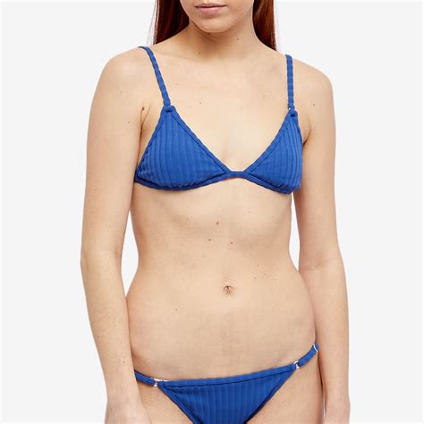 Solid Striped The Lulu Bikini Bottom Varsity Blue END AU