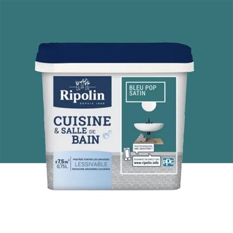 Peinture Cuisine Bain Ripolin Bleu Pop Pas Cher