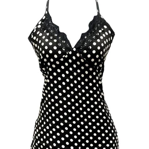 Sexy Polka Dot Dress Lingerie Women S Fashion Dresses Sets Evening Dresses Gowns On
