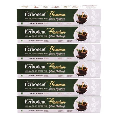 Amazon.com : Herbodent® Premium Toothpaste - 3.53 oz Pack of 6 | A ...