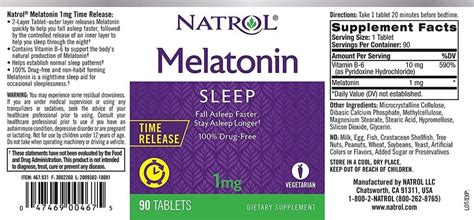 Natrol Melatonin Time Release 1mg | Мелатонин, 90 таблетки