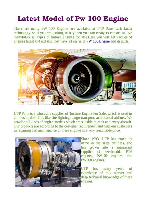 Latest Model Of PW 100 Engine by william09thomas - Issuu