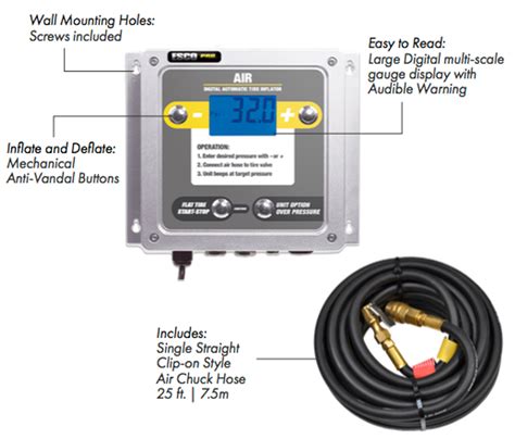 Esco Aluminum Digital Wall Mounted Tire Inflator 10965 Penn Tool Co Inc