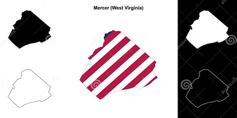 Mercer Outline Map Stock Illustration Illustration Of Contour 324289958