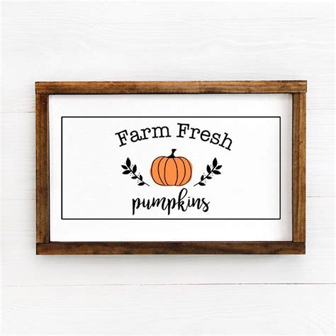 Farm Fresh Pumpkin Sign Cut File Svg Dxf Png Poofy Cheeks