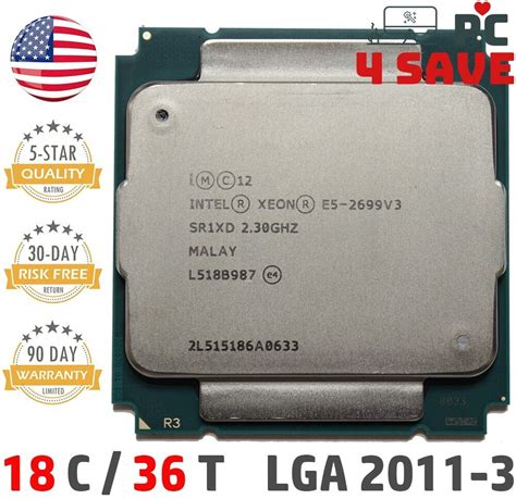 Intel Xeon E5-2699 V3 2.30GHz 18-Core LGA2011-3 45MB Server CPU ...