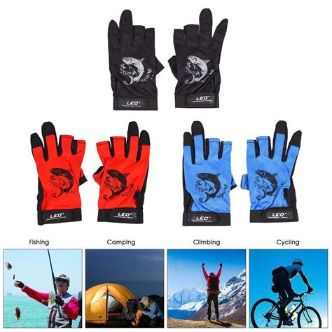 Fingerless Fishing Gloves Sun Gloves UV Protection Outdoor Unisex λ eBay