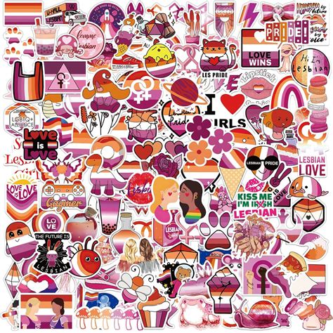 Amazon PCS MEPLUM Pride Lesbian Stickers Pack For Lesbian