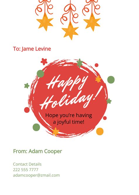 Free Digital Holiday Card Template to Edit Online