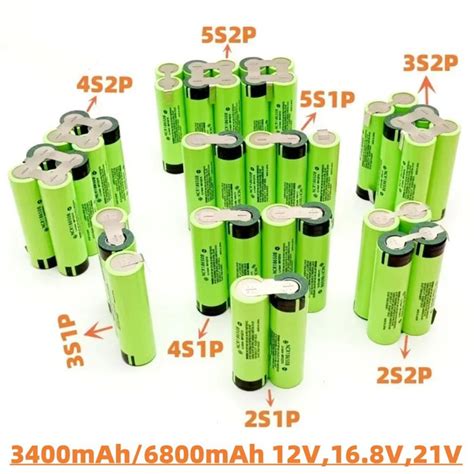 Panasonic Аккумуляторная батарейка 18650, 21,6 В, 3400 мАч, 2 шт ...